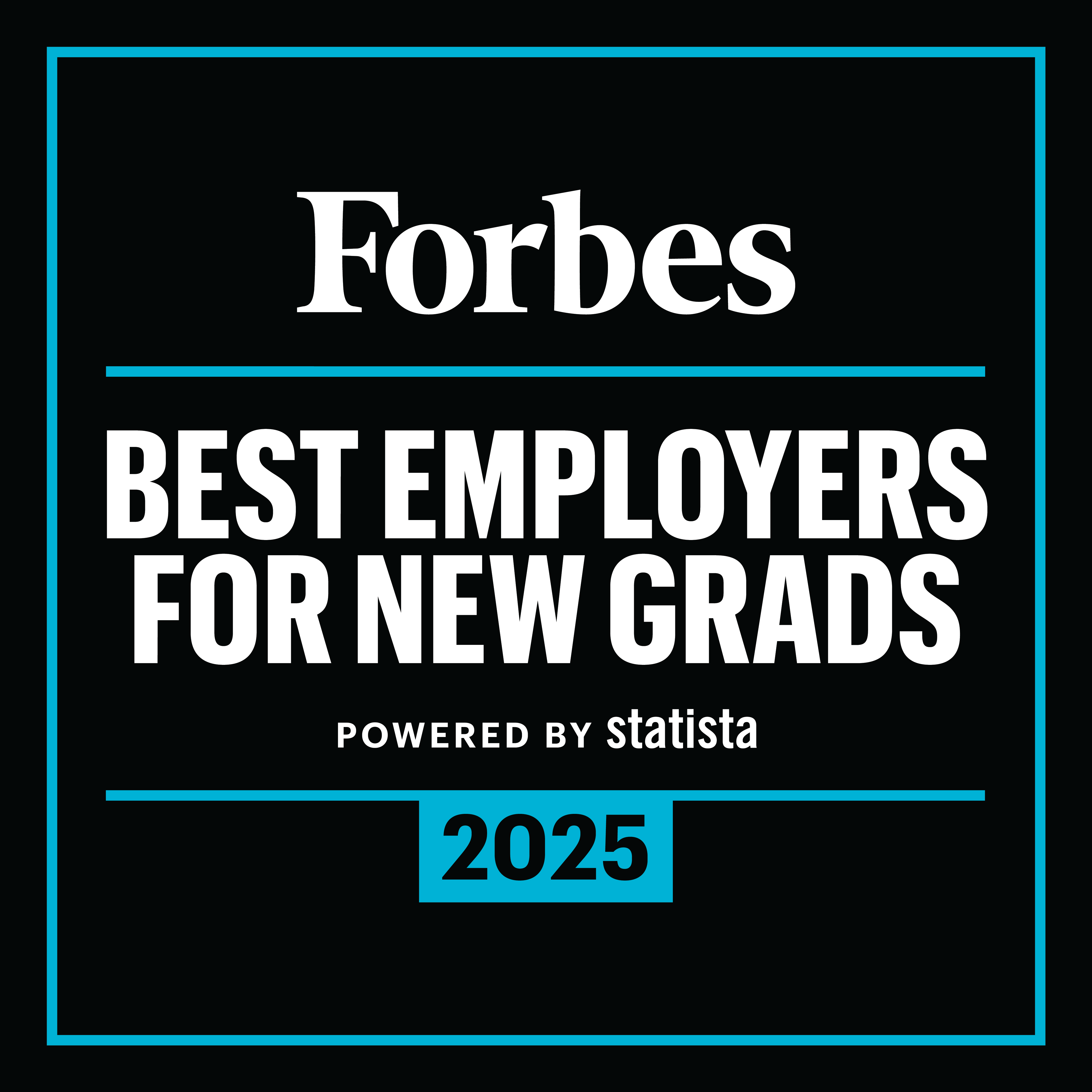 Forbes Best Employer for New Grads award logo.